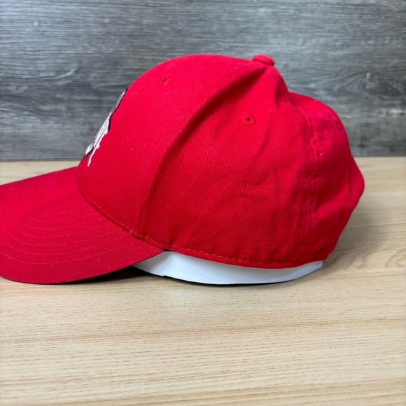 Ohio State Buckeyes Hat Cap Strap Back Red Big Logo Fan Favorite - Picture 4 of 11